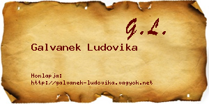 Galvanek Ludovika névjegykártya